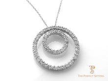Load image into Gallery viewer, Double Eternity diamond Necklace  on Gold Chain
