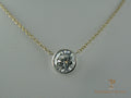 Bezel Set Diamond Solitaire Necklace