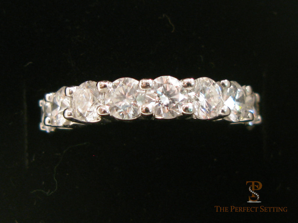 Shared Prong Diamond Eternity Wedding Band