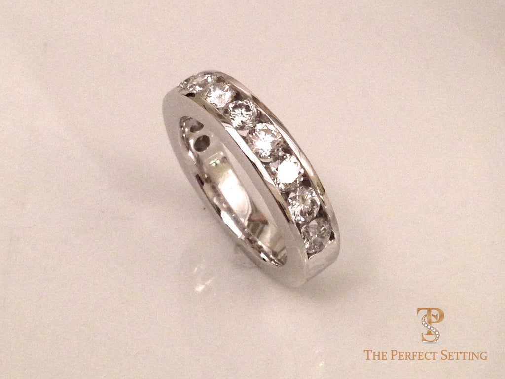 Channel Set Diamond Eternity Wedding Band