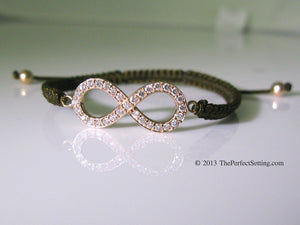 Rose Gold Diamond Infinity Bracelet