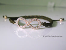 Load image into Gallery viewer, Rose Gold Diamond Infinity Bracelet