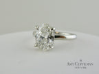 Lab Created Cultured Oval Diamond Engagement Ring front