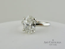 Load image into Gallery viewer, Lab Created Cultured Oval Diamond Engagement Ring front