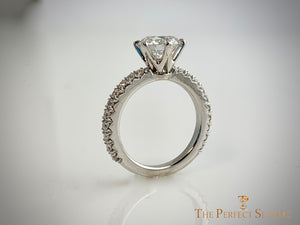 lab grown cultured diamond custom engagement ring side