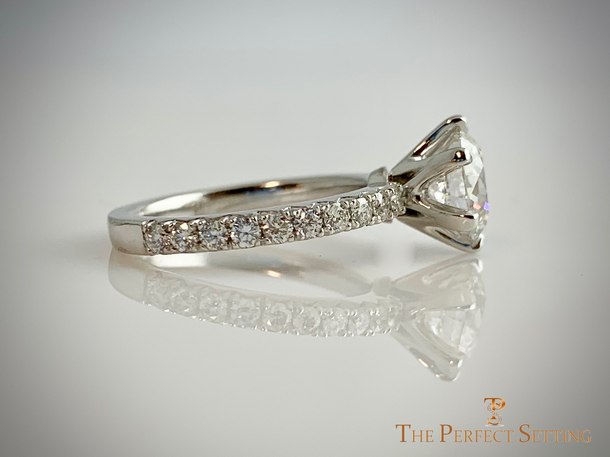 lab grown cultured diamond engagement ring