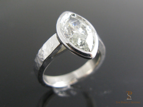Marquise Diamond Bezel Set Ring