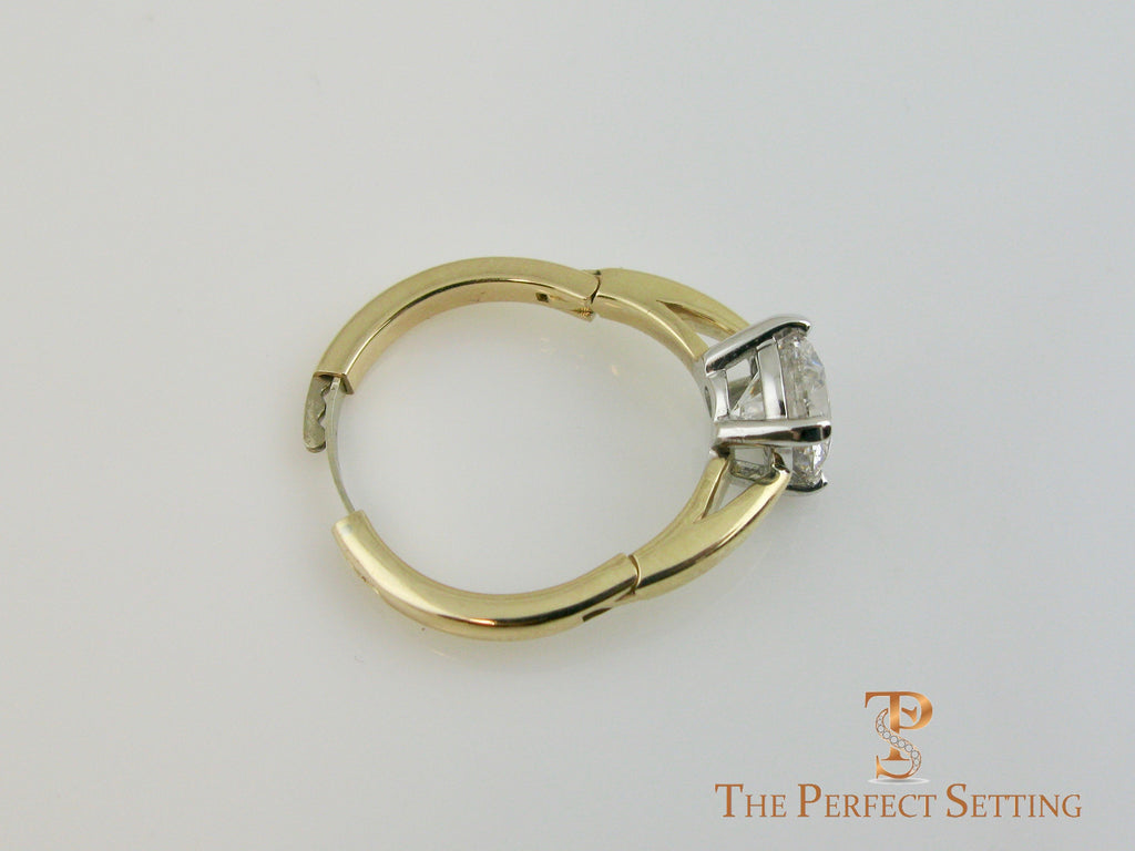 Ring Setting for Swollen Knuckles and Arthritic Fingers Adjustable Open Shank