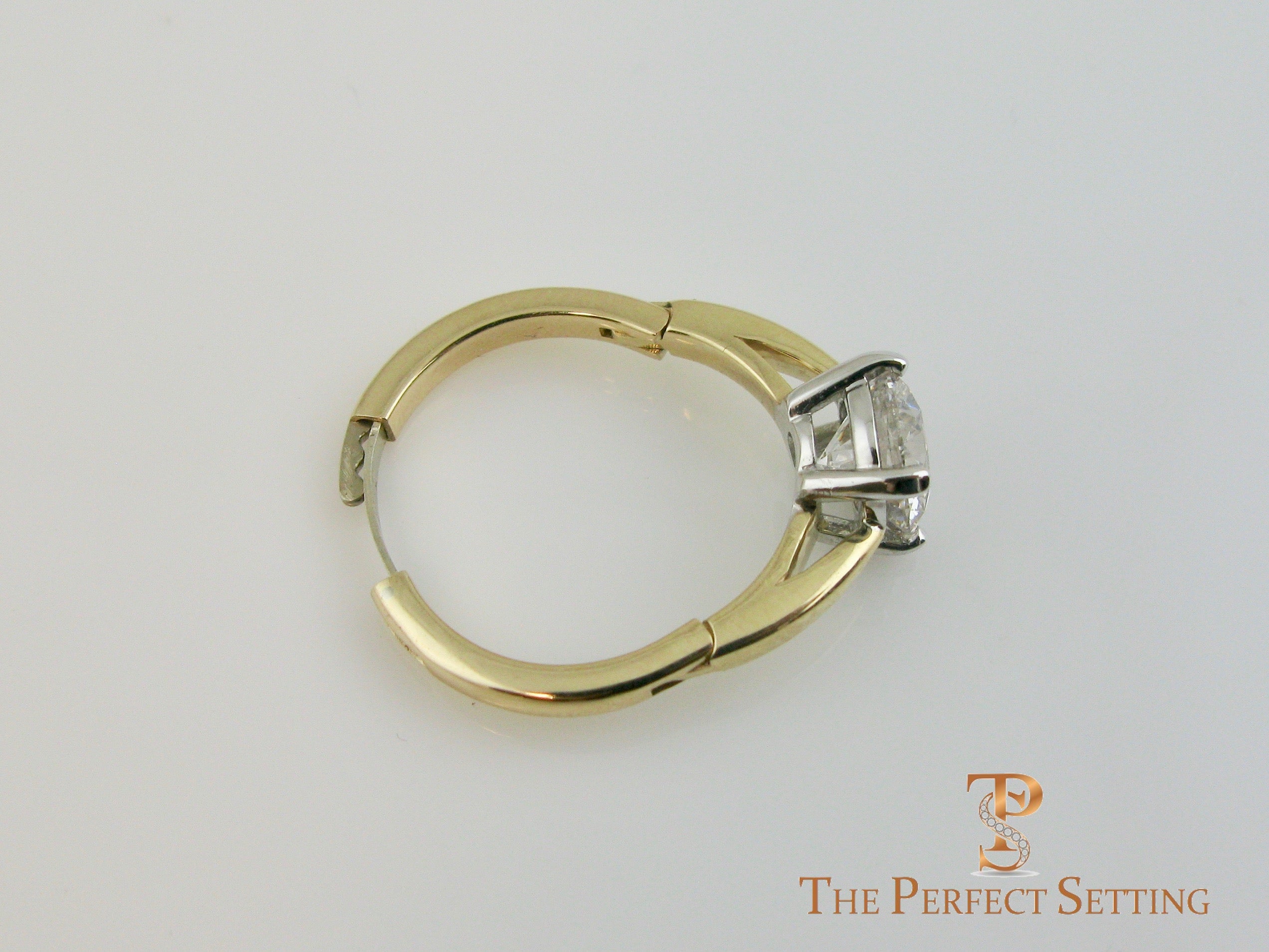 Ring Setting for Swollen Knuckles and Arthritic Fingers Adjustable Open Shank