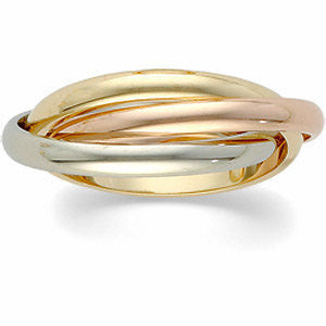 Roll RIng 18K gold and platinum