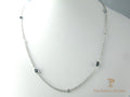 Sapphire and Diamond Bezel Set Necklace