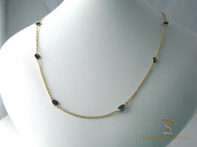 Load image into Gallery viewer, Sapphire Bezel Set Necklace in Yellow Gold