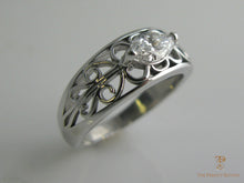 Load image into Gallery viewer, Marquise Diamond Scroll Ring