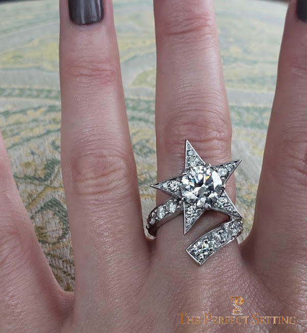 Super Star Channel Comet Custom Diamond Ring 