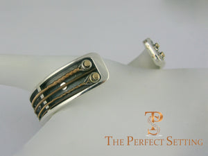 Guitar String Sterling Cuff Bracelet Jewelry