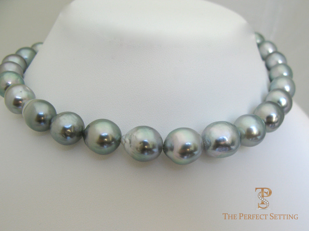 Near Round Tahitian Pearl Necklace