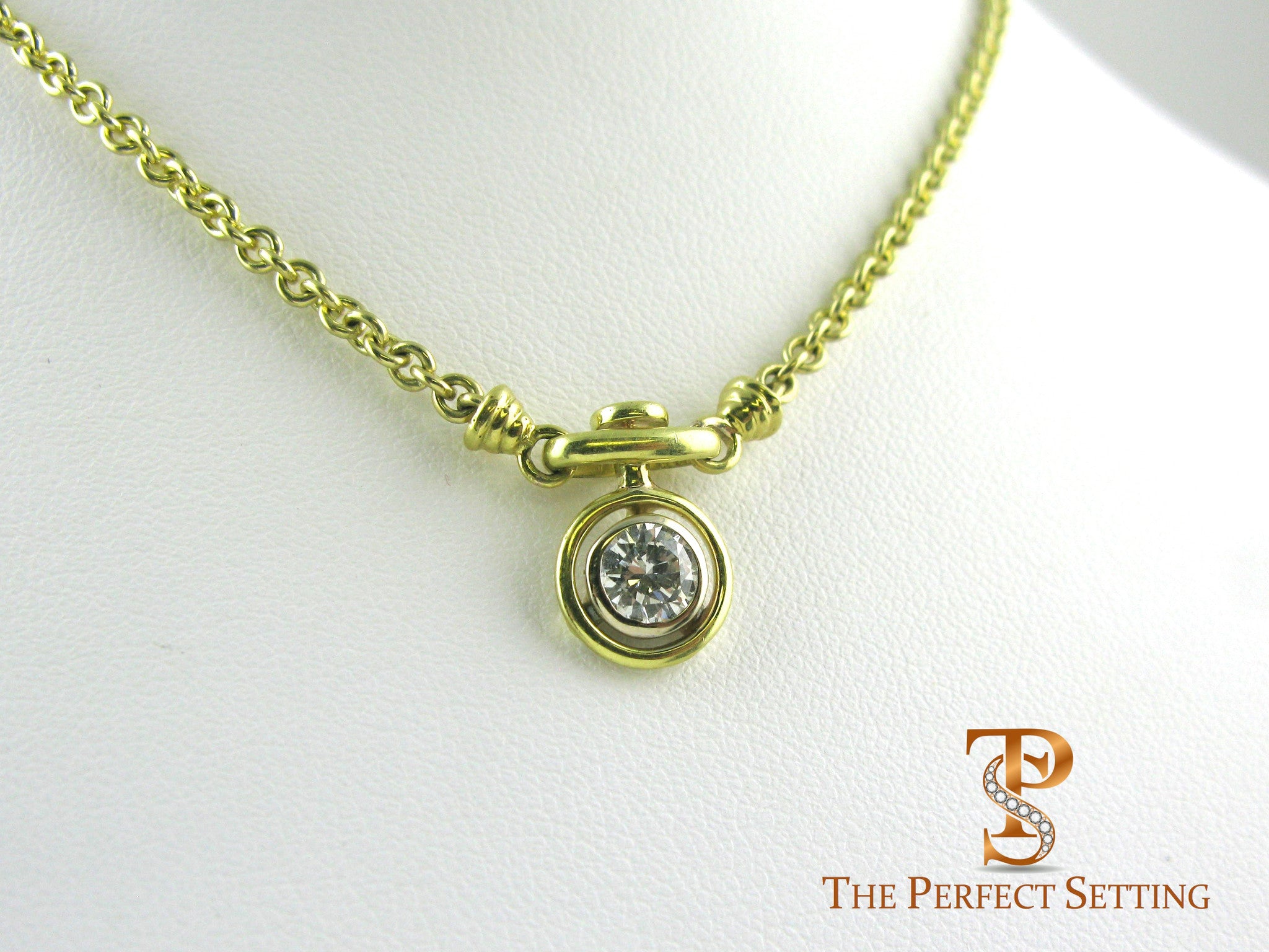 Custom Pocket Watch Style Diamond Pendant