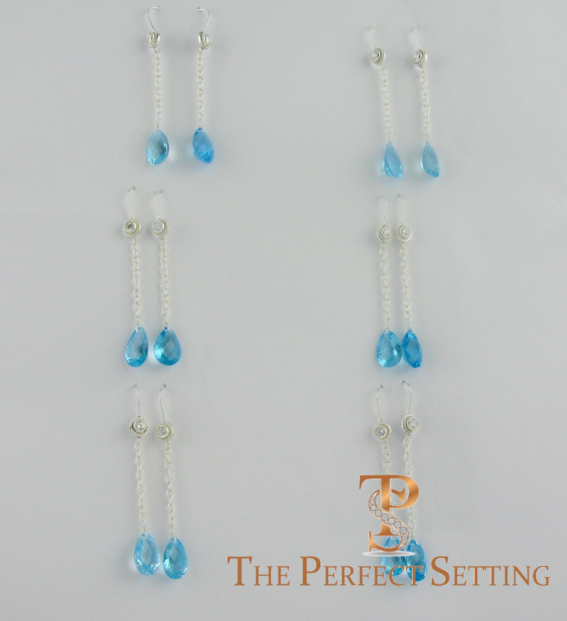 Topaz and Sterling Earrings on Wire - Bridesmaid Gift