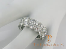 Load image into Gallery viewer, two row diamond eternity band